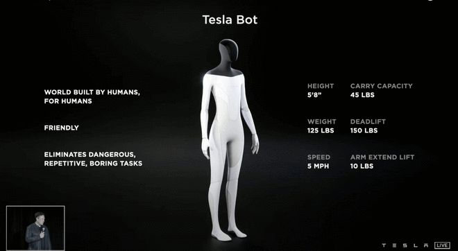 马斯克：特斯拉明年或推出人型机器人原型